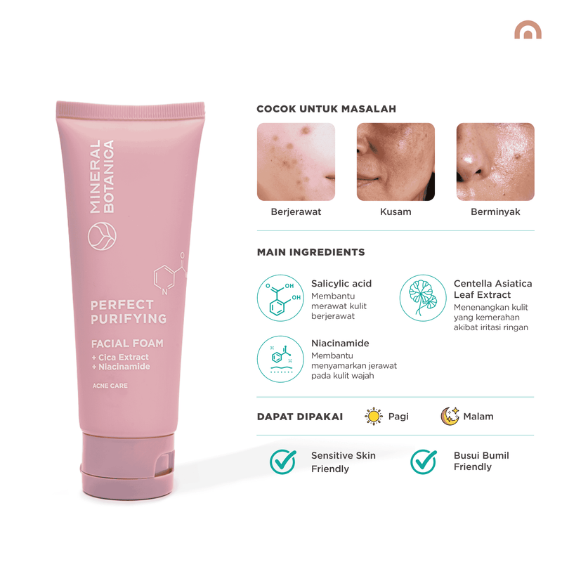 Mineral Botanica Perfect Purifying Facial Foam x 2pcs (Twin Pack) (untuk kulit berjerawat)