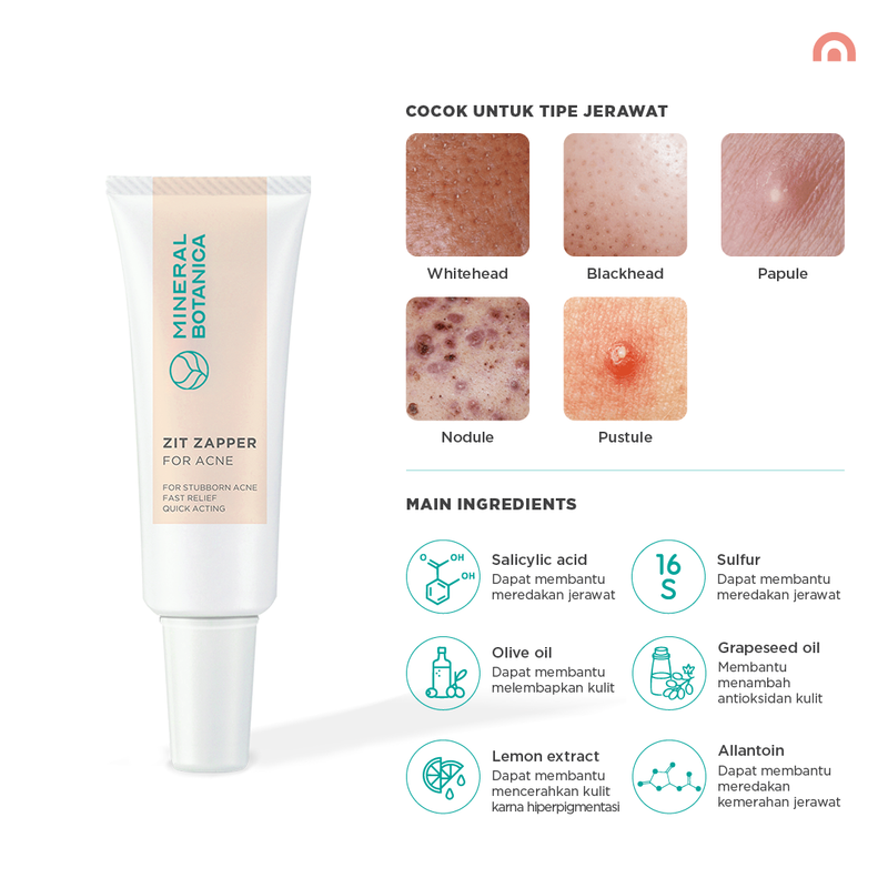 Mineral Botanica Zit Zapper For Acne 15g (Obat totol jerawat)