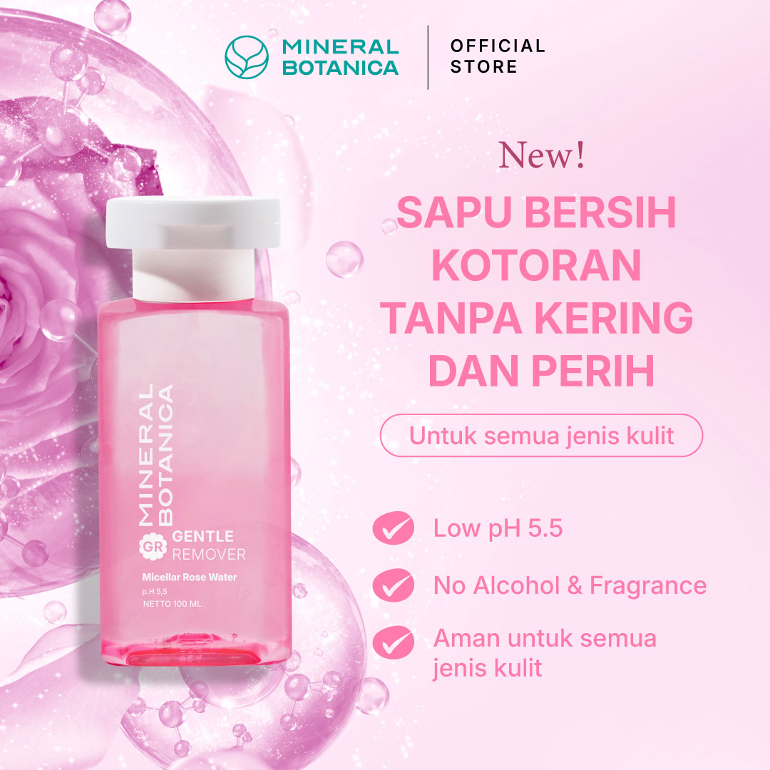 Mineral Botanica Micellar Water 100ml Gentle Remover Alcohol-Free & Fragrance-Free Makeup remover