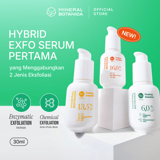 Mineral Botanica Xfo Serum Peeling Solution Series – Xρ Mild / Xβ Medium / Xα Strong – Hybrid Exfoliation (AHA BHA PHA + Enzyme Papain)